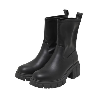 Stiefel BUFFALO "Buffalo ZORA SOCK BOOTIE - VEGAN NAPPA", Damen, Gr. 42, schwarz, Polyurethan, unifarben, Schuhe Stiefel