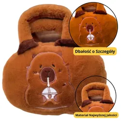 Capybara Plüschtasche mit Tasse Braun 20cm