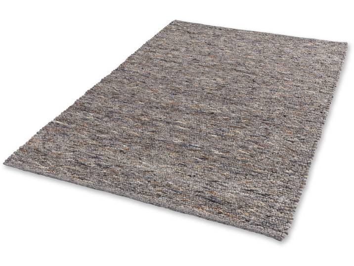 Wollteppich Odelia 6026 , grau (multi grau), B:70cm H:15mm L:140cm, Jute, Kunstfaser, Wolle, SCHÖNER WOHNEN-KOLLEKTION, Teppiche, Wollteppich, handweb, warme Wolle, Wohnzimmer, Schöner Wohnen Kollektion