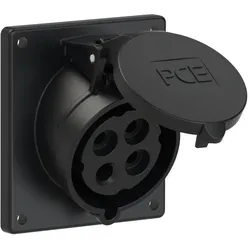 PCE 424-7f9 CEE-Anbausteckdose schräg (92x100mm) 32A 4p 7h IP44/IP54 4247f9