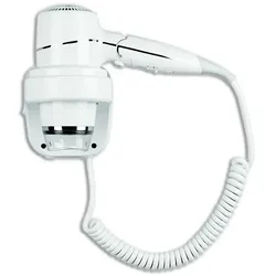 Haartrockner Orgavente YUL SPACE ABS weiß 1650 W zur Wandmontage, Zertifikat CE