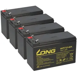 4x Kung Long WP7.2-12A AGM Akku 12V 7,2Ah – F1 4,8mm