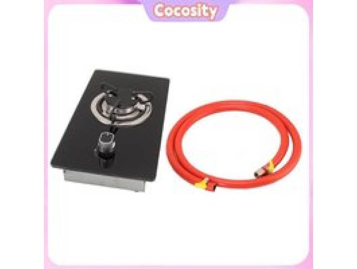Cuisinière à gaz pour camping-car - COCOSITY - 1 brûleur - Verre trempé - Flamme réglable en continu - Rouge