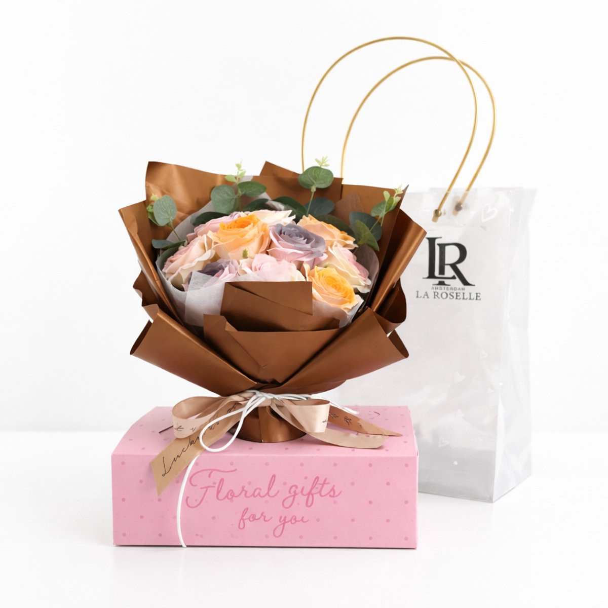 La Roselle Amsterdam Kunstbloemen Rozenboeket Multicolour