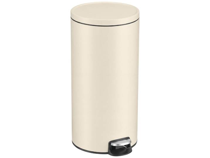 Poubelle avec couvercle fermeture en douceur seau 30 l beige
