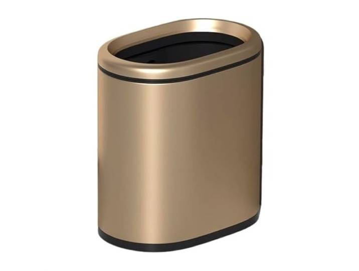 9bbhfJw4R Haushaltsmülleimer Oben Offener Mülleimer Mit Herausnehmbarem Behälter(Gold,L)