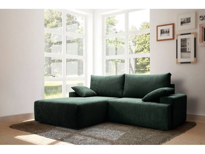 Ecksofa EXXPO - SOFA FASHION Orinoko, aktuelles Design und hoher Sitzkomfort, L-Form , braun (pine), B:240cm H:92cm T:177cm, Sofas, Ecksofa, inkl. Bettfunktion und Bettkasten, schöne Farben im angesagten Cord