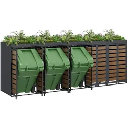 vidaXL, Gartenhaus + Gartenschrank, Oltonus (HDPE-Tür mit Pflanzkasten)