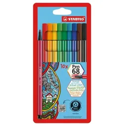 Stabilo 10er-Pack Faserschreiber »Pen 68«