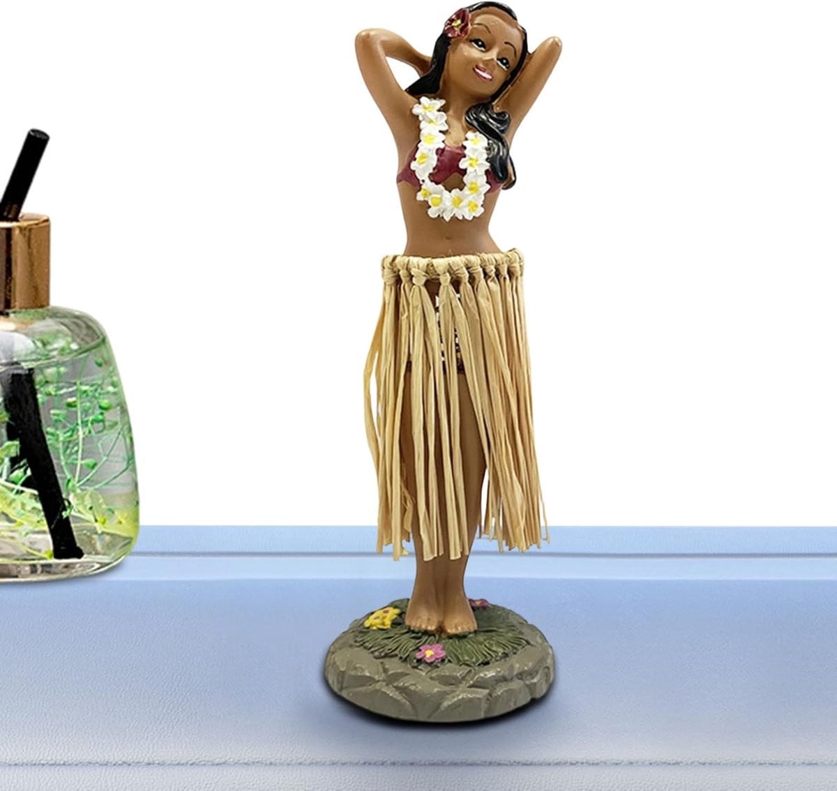 Dansend Meisje Figuur - Handgemaakte Decoratie Pop voor Dashboard of Tafel - Hoogte: 16 cm