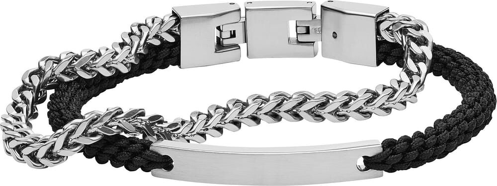 Bracelet Fossil En Acier Homme
