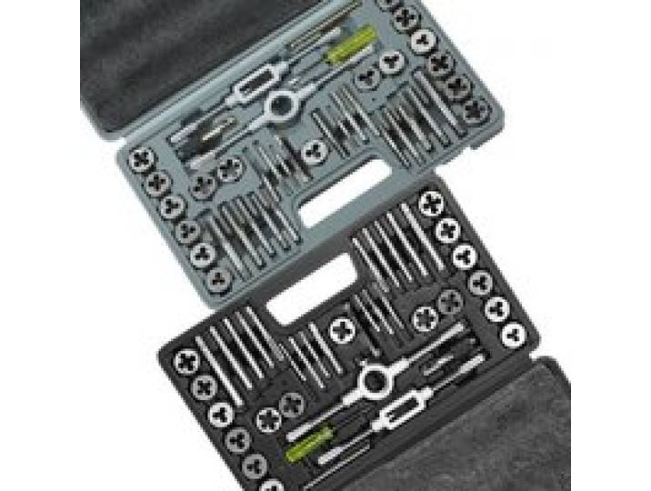 VEVOR Coffret Tarauds et Filières 80 Pièces Métrique M3-M12 et SAE Kit de Taraudage et Filetage en Acier Mallette de Transport Outils pour Tarauder et Fileter Construction Réparation Auto Plomberie