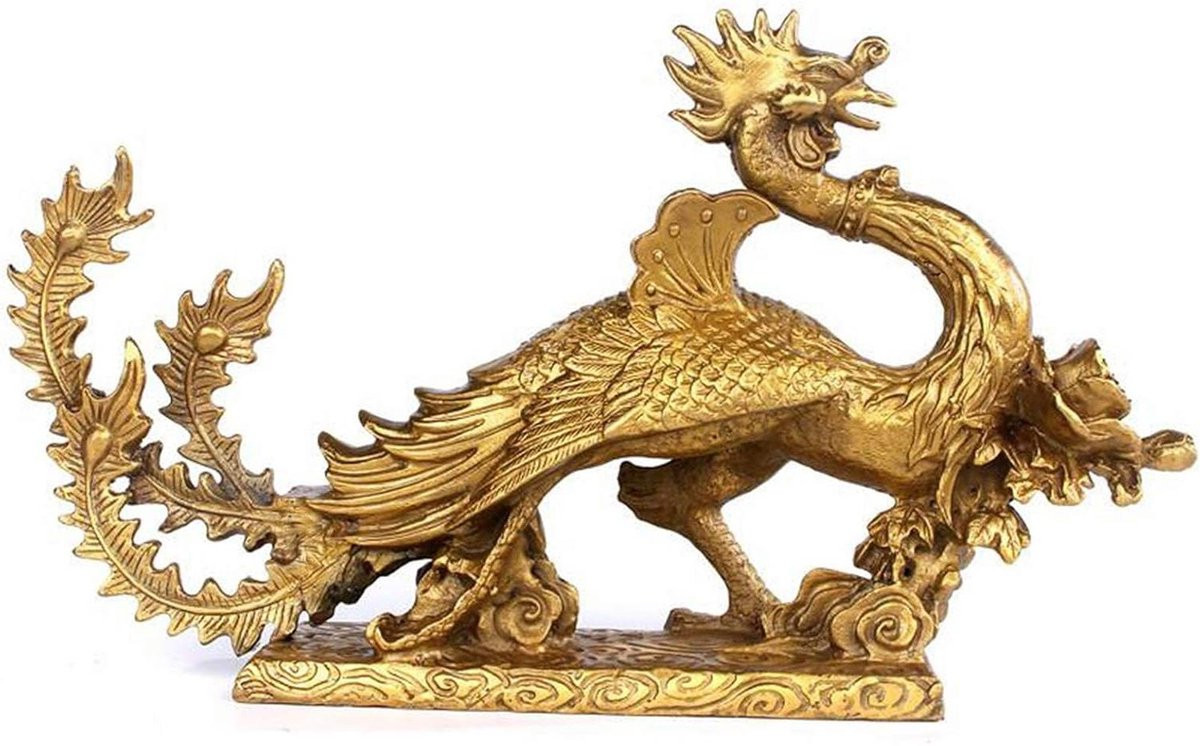 Phoenix Beeld Feng Shui Decoratie Brons 15 cm
