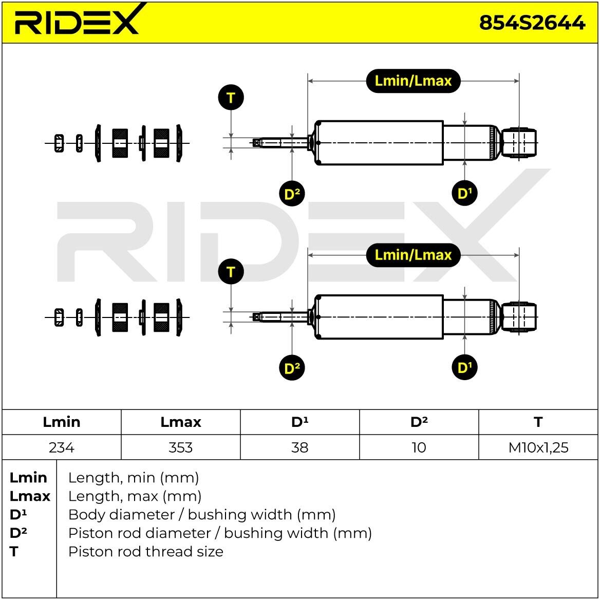 RIDEX 854S2644 Shock absorber