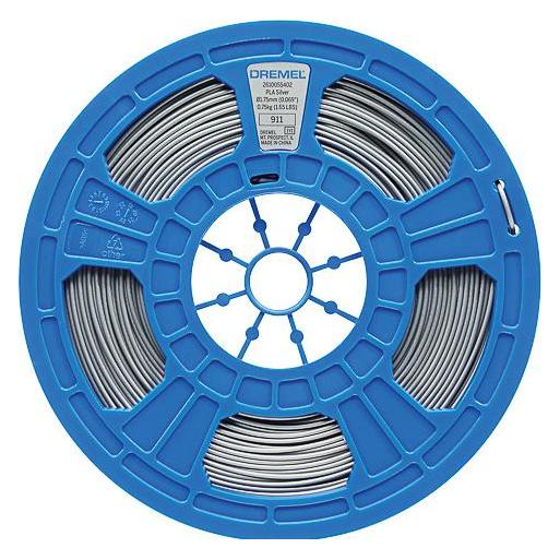 Dremel PLA 1,75mm SILVER 0,75kg 3D FILAMENT (PLA, 750 g, 1.75 mm) (3PIEPL10JA)
