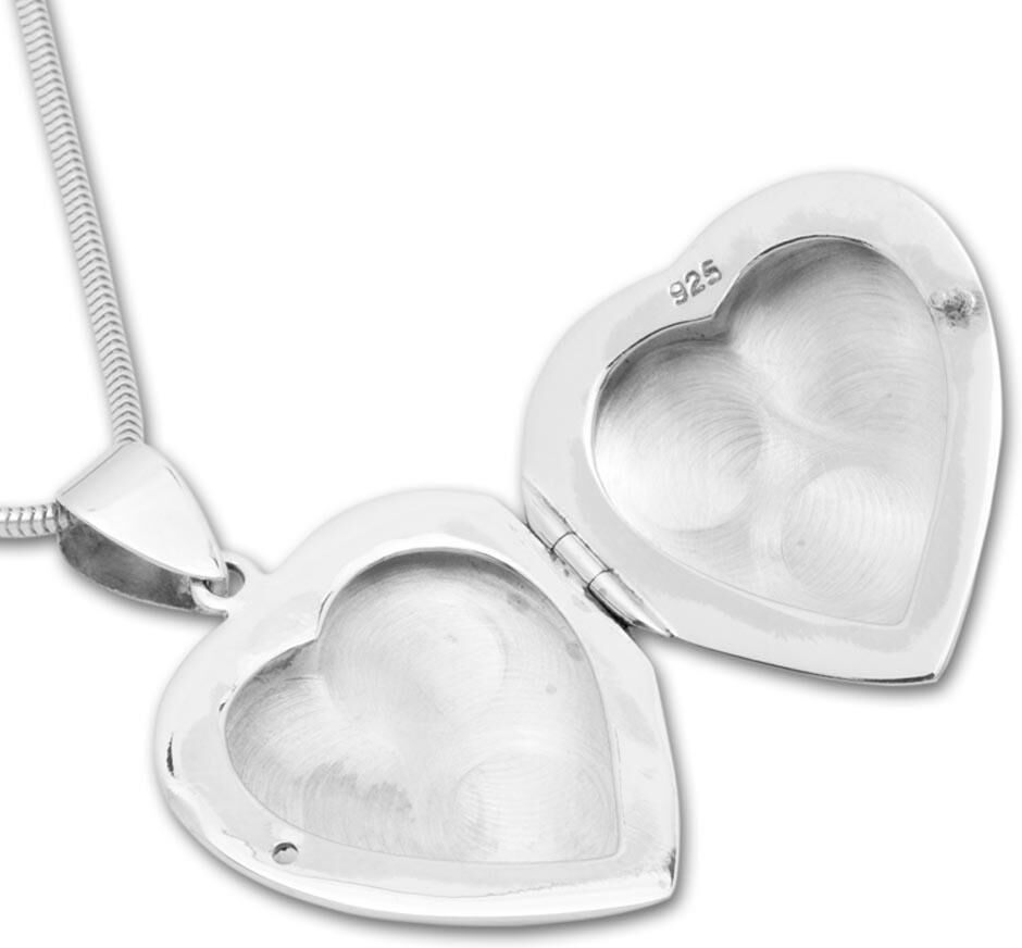 Unique 925 Silber Herz Medaillon silber