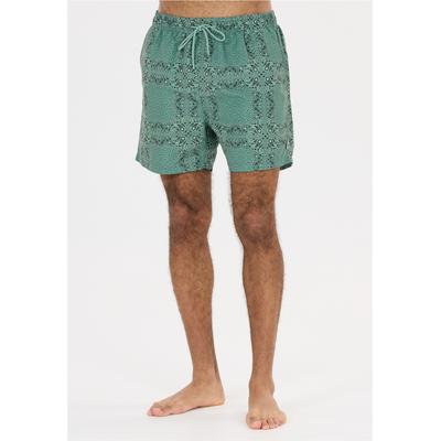 Badeshorts NOU "Felipe", Herren, Gr. 3XL, US-Größen, grün, 100% Polyester, bedruckt, Badehosen Badeshorts, mit Quick Dry-Funktion
