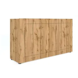 Itamoby Elios Sideboard mit 3 Türen, 150 x 40 x 83,5 cm, Eiche natur