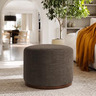 Housely "22.5"" Round Upholstered Swivel Ottoman"
