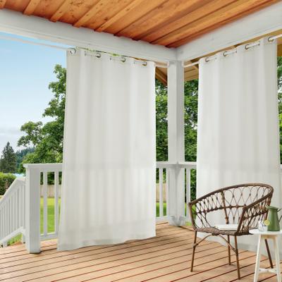 ATI Home Cabana Solid Indoor/Outdoor Light Filtering Grommet Top Curtain Panel Pair