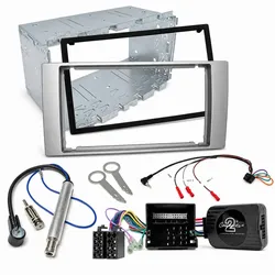 Ford Focus Mondeo Kuga 2 DIN Radioblende LFB CAN BUS Silber