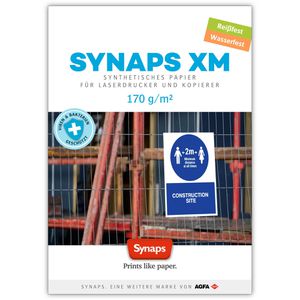 Synaps XM 170, A4, 150my, 170g/qm, 250 Blatt, weiß, wasserfestes Papier, synthetisch