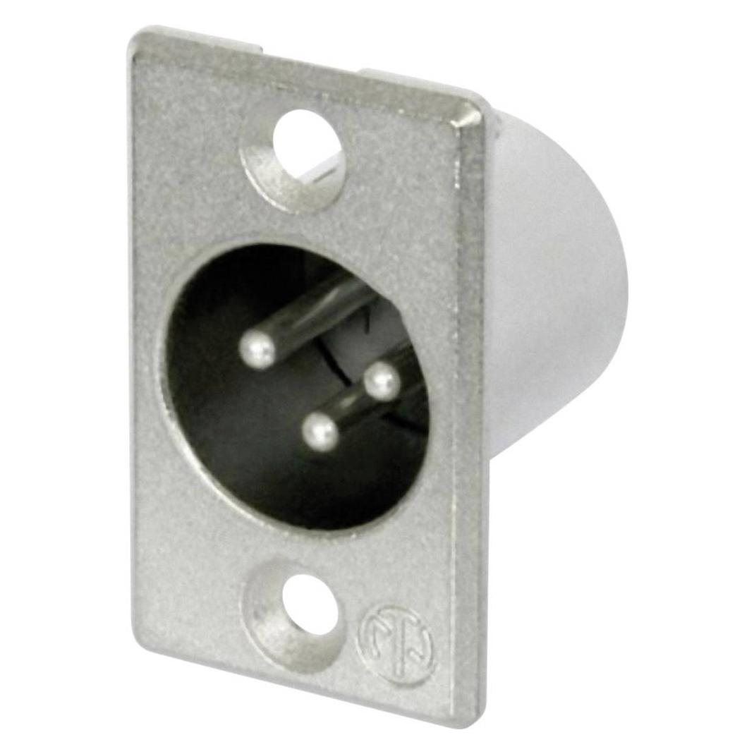 Neutrik NC3MP XLR-Steckverbinder Flanschstecker, Kontakte gerade Polzahl: 3 Sil (NC3MP)