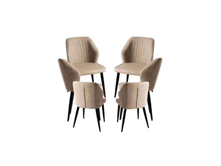 6er Set Wenye Stühle - Beige