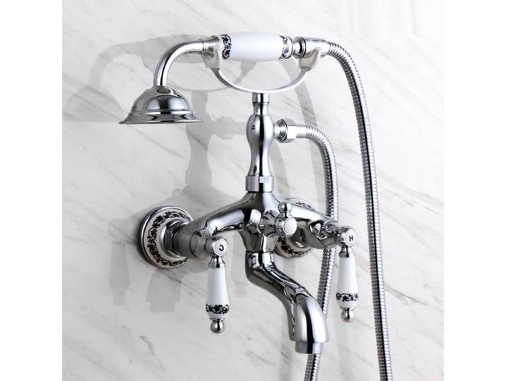 . Finition chromée polie nouvelle cascade murale salle de bains baignoire robinet de douche à main mitigeur YT-5358