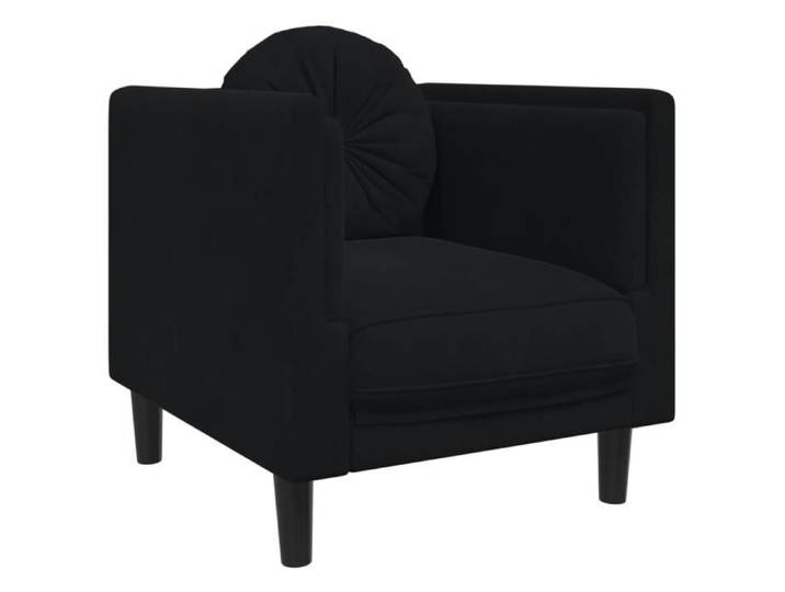 Fauteuil - CUQUE - CQ019 - Velours noir - 1 place - Design contemporain