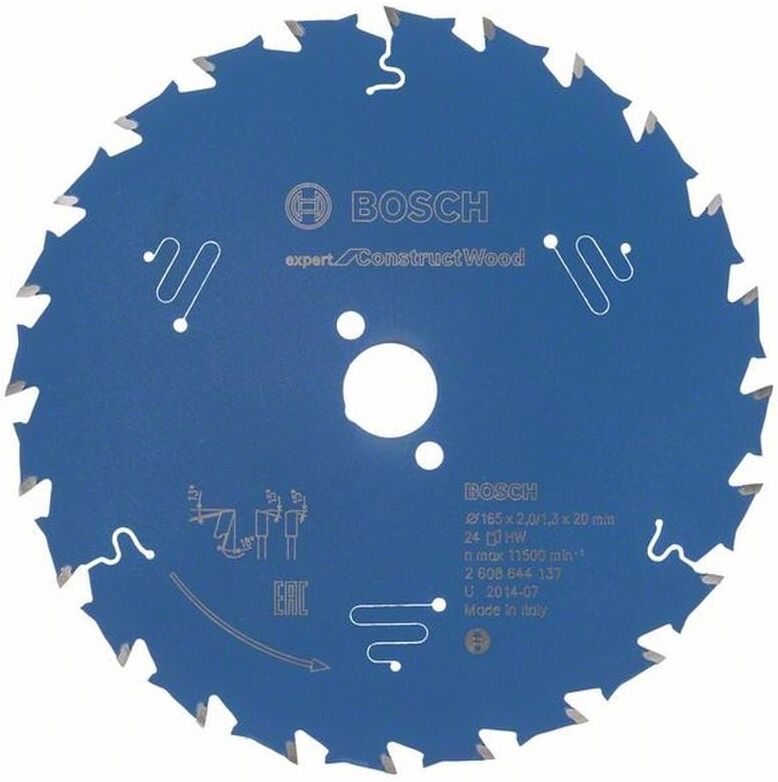 Kreissägeblatt BOSCH PROFESSIONAL "Expert für Holz", blau, B:0,2cm Ø:16,5cm, Metall, Sägeblätter, Kreissägeblatt blau Einheitsgröße