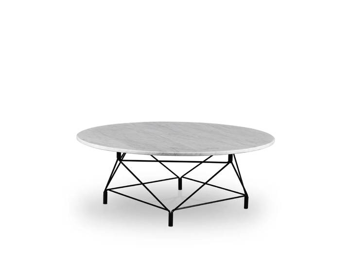 Eilersen Spider Couchtisch Marmor weiß, schwarzes Gestell