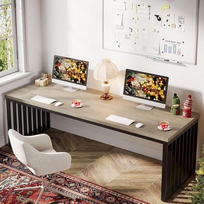 OEM "78.74"" Extra Long Computer Desk, Double 2-Person Desk, Workstation Writing Study Table for Home Office"