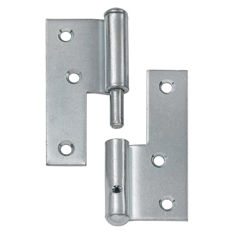 Vormann Türaufschraubband Stahl links 80x72 mm DIN links blau verzinkt fester Stift (000861080Z)