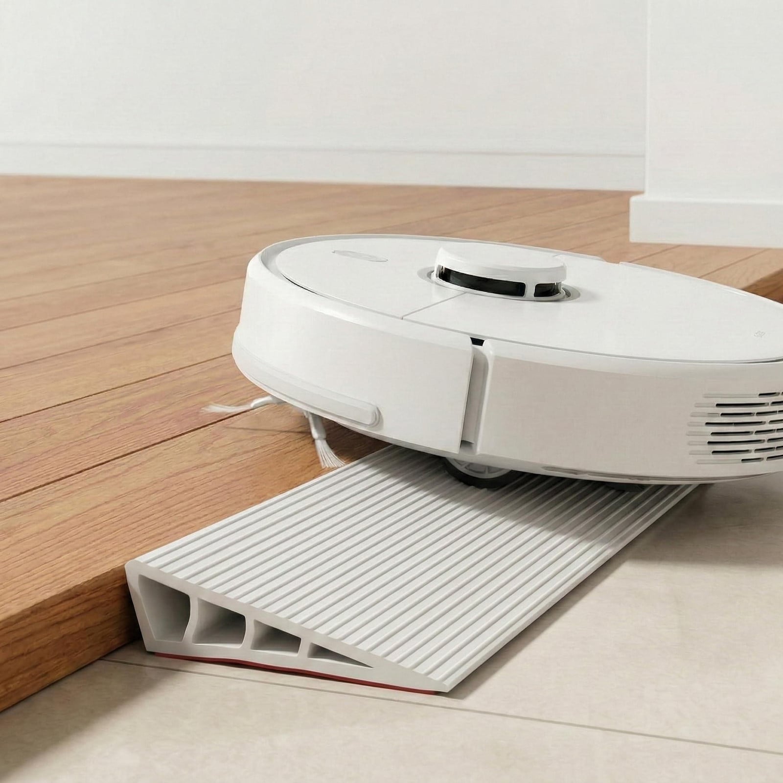 Merkloze PVC drempelhelling voor robotstofzuiger en rollator