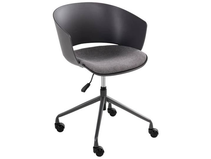 Beliani Bürostuhl Graphitgrau Gleeful, Graphitfarben, Schwarz, 64x77x64 cm, Büromöbel, Bürostühle, Drehstühle
