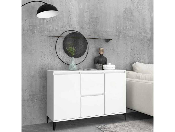 Blanc Buffet blanc 102x35x70 cm bois d'ingénierie - Vaisselier H8534