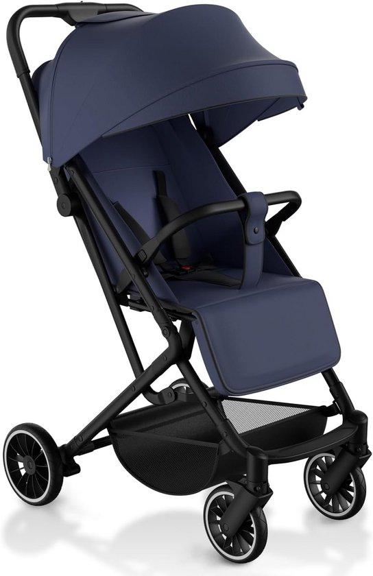 HaShow Kinderwagen, kompakter Buggy, schwarz, für den Transport in Flugzeugen geeignet, mit verstellbarer Rückenlehne und Aufbewahrungskorb, für Kinder im Alter von 0-3 Jahren
