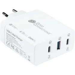 Good Connections PCA-W001W. Aufladetyp: Indoor, Energiequelle: AC, Aufladekompatibilität: Universal. Eingan... (90 W, 3 Ports), USB Ladegerät, Weiss