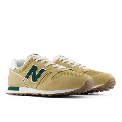Sneaker NEW BALANCE "373", Herren, Gr. 37, beige (quicksand, nordic grün), Leder, Textil, Schuhe Sneaker