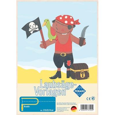 PEBARO 375/2S - Laubsägevorlage Pirat, 1 Platte, Größe DIN A4