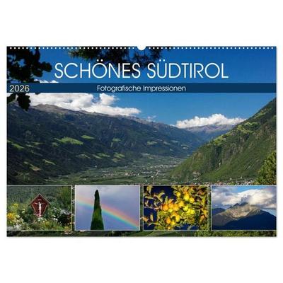 Schönes Südtirol (Wandkalender 2026 DIN A2 quer), CALVENDO Monatskalender