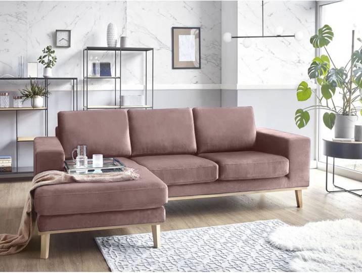 Hellviolettes Ecksofa MOON Sofa-Variante: Linke Ecke