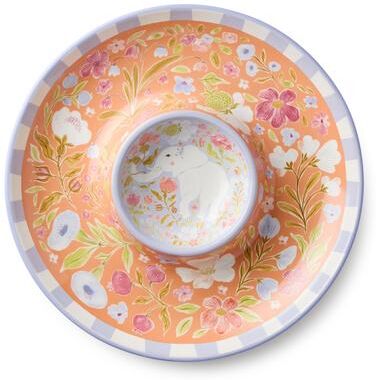 "Certified International Menagerie Menagerie Chip & Dip Server - 13.25""L x 13.25""W x 1.75""H"