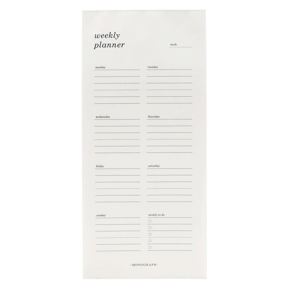 Monograph Wochen-Notizkalender (Hoch, 1 Woche / 1 Seite) (408280910)