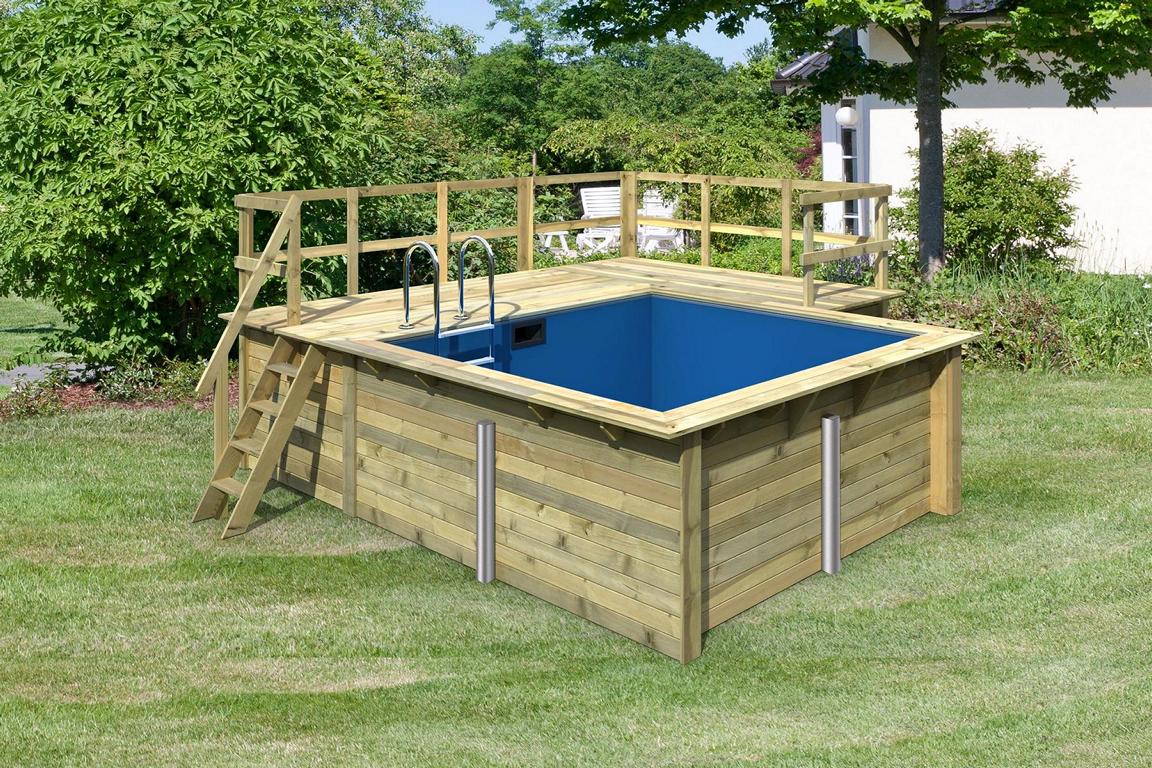 KARIBUHOLZT Pool Rechteck 44mm Größe 1 KDI Terrasse B 350x320cm 16905369