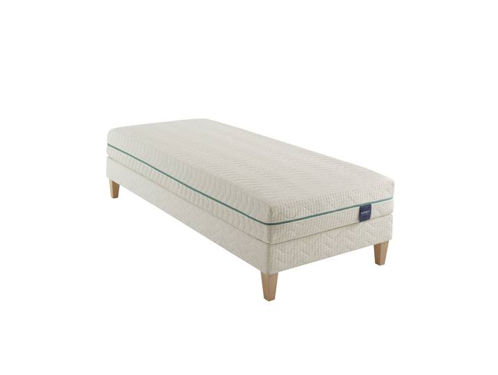 Ensemble matelas naturel latex naturel, sommier et pieds Aube 700 - SOMEO 90x190