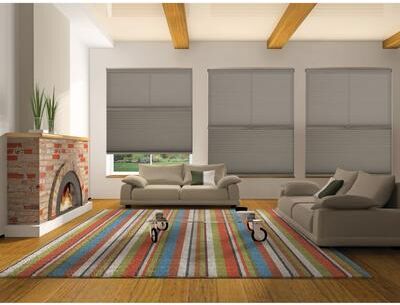 "BlindsAvenue Cordless Day/Night Cellular Honeycomb Shade, 9/16"" Single Cell, Warm Cocoa"