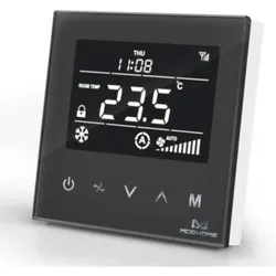 MCO Home MCOEMH8-FCB - Fan Coil Thermostat (2 Leitungsrohre) schwarz, Thermostat, Schwarz