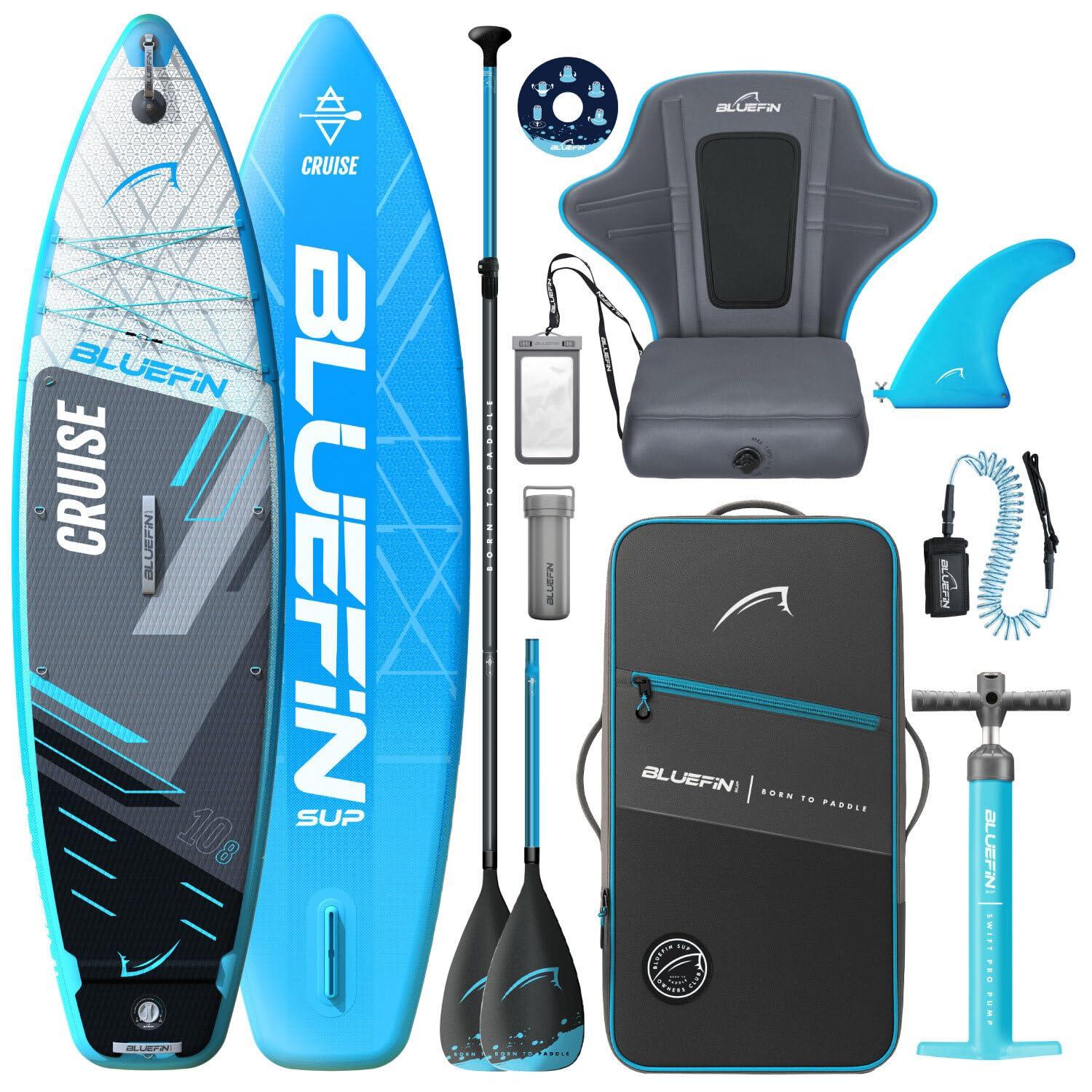 Aufblasbares SUP-Board - 10'8 Zoll, Blau - Allround-Paddelbrett - Leichtes Kajak-Set